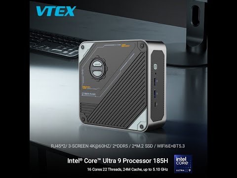 AI Mini PC Core ultra 5-225H Dual DDR5 5600 Triple Display 4K WiFi 6E BT5.3 Type-C Workstation