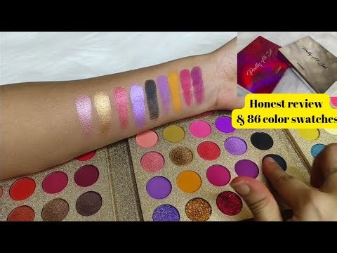 UCANBE Pretty all set eyeshadow palette honest review & full 86 colour swatches.