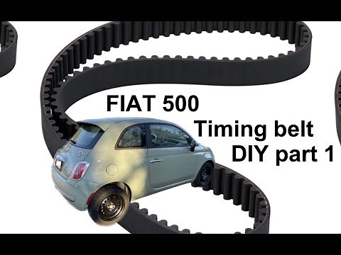 FIAT 500 Timing belt and waterpump change part 1 - disassembly and lock tool