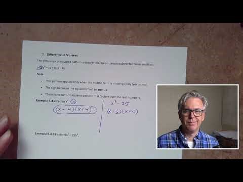 5 4Factoring Difference of Squares