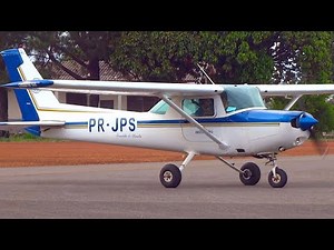 Small Airplane Take Off and Landing, Cessna 152