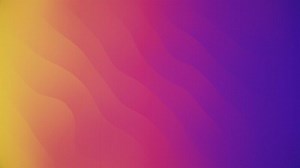 Download Vibrant color gradient background in warm color tones with wavy lines and textured halftone dots pattern. This colorful abstract background is full HD and a loop. for free