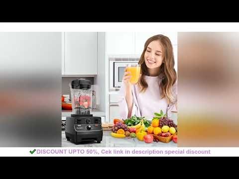 BioloMix 2200W Professional Smart Timer Pre-programed Blender, 2L round jar, Mixer Juicer Food