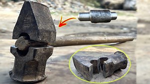 How to Repair Fix a Broken Blacksmith Hammer - FULL Restoration | Storytime