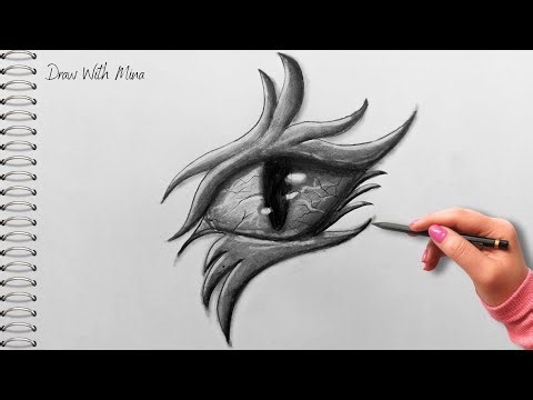 How to draw dragon Easy | dragon eye drawing | Pencil Sketch | dragon drawing tutorial