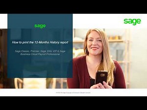 Sage Classic & Premier, Sage 200c VIP, SBC Payroll Professional: Print the 12 Months History report