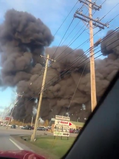 Large explosions after UPS Flight 2976 crashes near Louisville International Airport in Kentucky | Don Summer