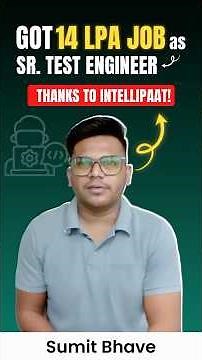 Got 14 LPA Job as Senior Test Engineer | Best Software Testing Course | Intellipaat Review #Shorts