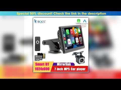 BQCC 7 HD Universal Car MP5 Portable Car Player Wireless Carplay Android Auto Mirrorlink BT USB SD