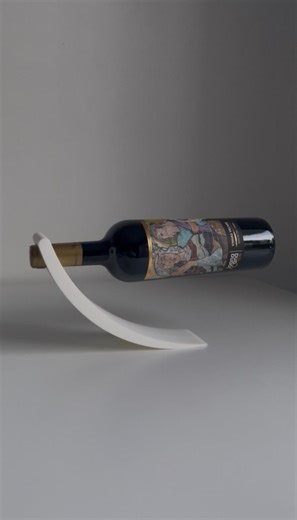 Floating Wine Bottle Holder – Modern Balance Design - Etsy