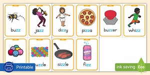 Grade 2 Phonics: zz Flashcards