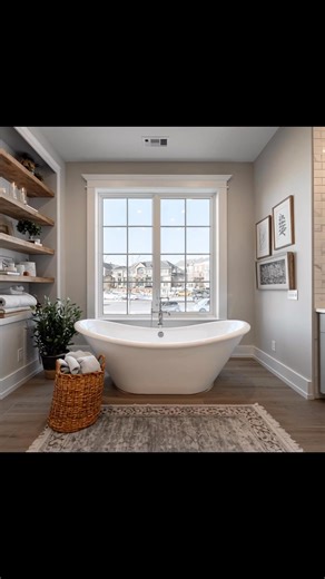 Modern farmhouse spaces that feel peaceful, timeless, and welcoming 🤎🪵 Save this for later 🤍 #FarmhouseStyle #CozyLiving #ModernFarmhouseDecor #ai #Inspiration | Elizabeth Bailey