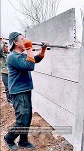 Heavy Panel Installation | Step‑by‑Step Wall Construction! #workers