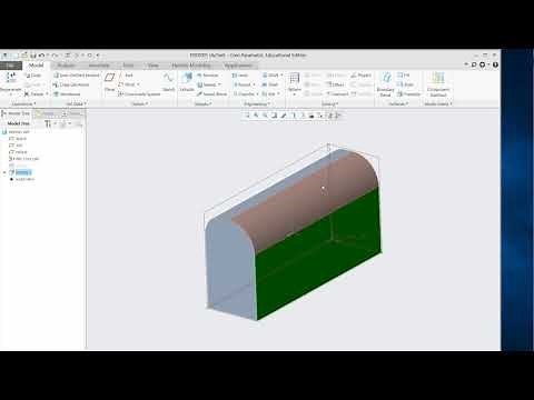 Extrude, Extrude Cut and Hole Creo 4 0