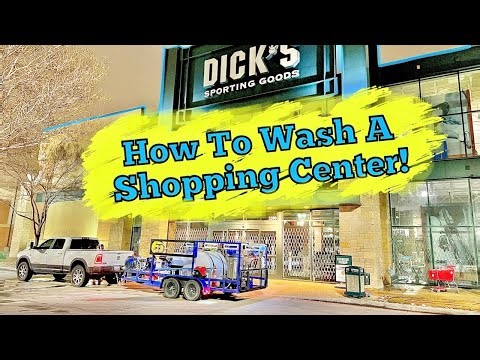 How To Pressure Wash A Shopping Center!
