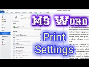 How to customize print dialog box in MS Word 2010 ?