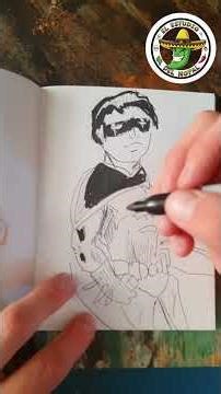 How to draw ROBIN (Tim Drake) 🔴🖤 | Iconic outfit and dynamic pose | Nopal Studio