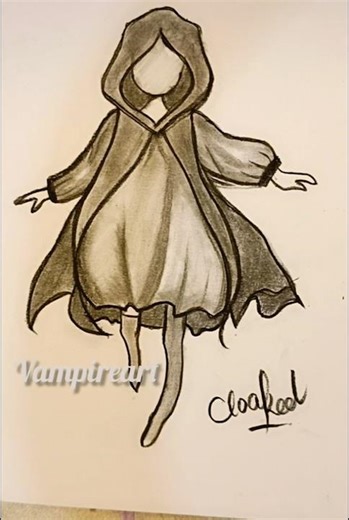 How to draw cloaked 💖#drawing #howtodraw #sketch #short