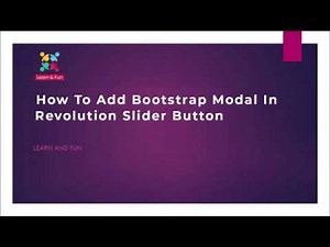 how to add bootstrap modal in revolution slider button data-target