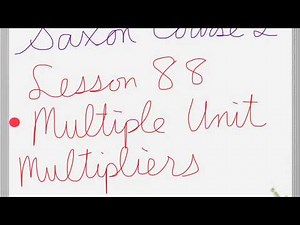 Saxon Course 2 Lesson 88
