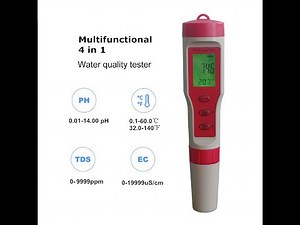 ez9908 ec 1413 uS/cm calibration video; multifunction 4 in 1 pH ec tds temp meter;