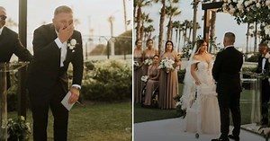 Bride in a Wheelchair Makes Groom's Jaw Drop When She Walks Down The Aisle