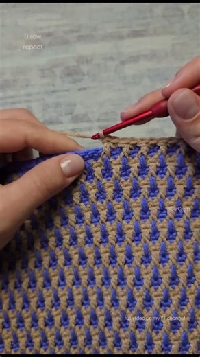 GuTCrafts on Instagram: "FPDC Spike SC Stitches 8 Row Repeat Crochet Pattern | Crochet Blanket | Easy Crochet"