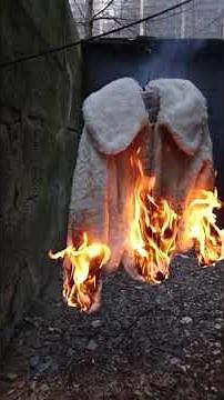 Burning super fluffy faux fur coat