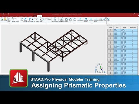 Assigning Prismatic Section Properties in the STAAD.Pro Physical Modeler