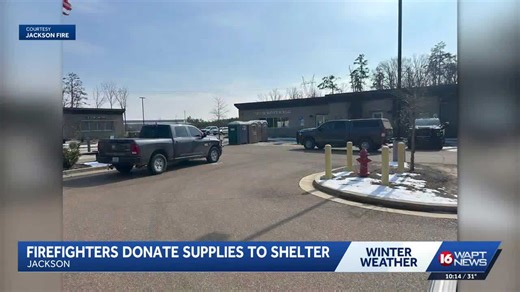 Jackson firefighters deliver supplies to Lafayette County warming shelter