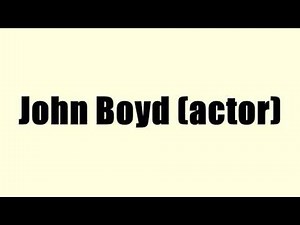 John Boyd (actor)