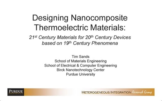 Designing Nanocomposite Thermoelectric Materials 纳米复合热电材料的设计
