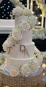 Personalized Cake Monogram- Elegant Mirror Finish Acrylic Cake Charm for Wedding - Etsy