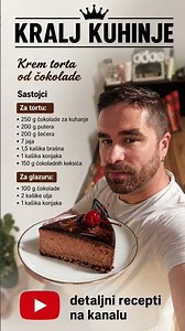 Krem torta od čokolade👇RECEPT U OPISU👇