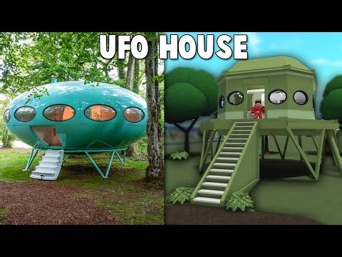 BUILDING A BLOXBURG UFO SPACESHIP SHAPED HOUSE