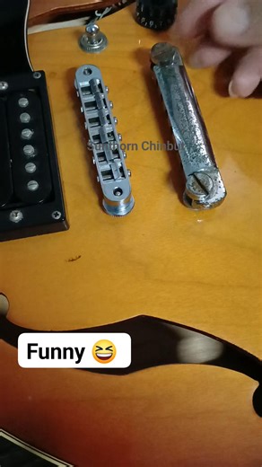 How to install Tremolo arm efficiently #guitar #guitarfunny #DIYguitar #guitarmemes | Sunthorn Chinbut