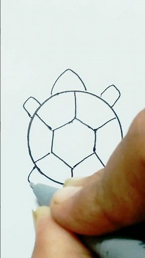 How To Draw A Turtle From No."0" ll Number Drawing #cute #Drawing #numberdrawing #tutorial #turtle