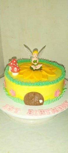 Tinker Bell Cake ❤ #cake #cakedecorating #birthdaycake