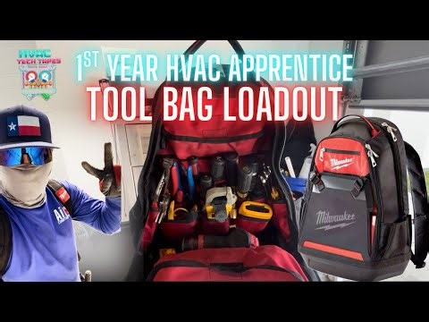HVAC Apprentice Tech - Milwaukee Jobsite Backpack Tool bag Load out