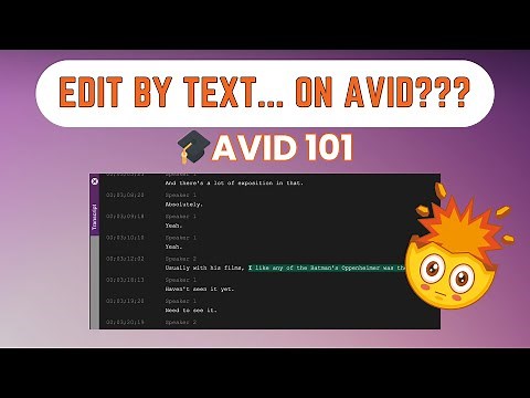 NEW Avid Transcripts – Huge Workflow Shift!