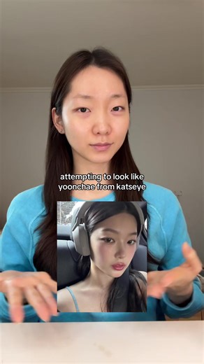 recreating yoonchae’s everyday makeup look! what do you guys think? #fyp #yoonchae #kpopmakeup #makeuptutorial #makeuplook yoonchae makeup look, kpop idol makeup, katseye, natural makeup, korean makeup tutorial