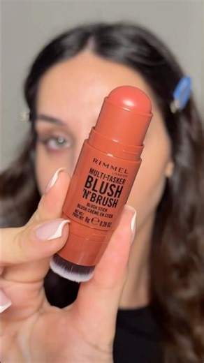 Affordable toasty blush! Rimmel London multi tasker blush n brush “350 roasted peach” #blush #makeup