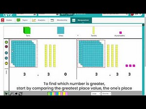Base Ten Blocks - Compare Decimal Numbers