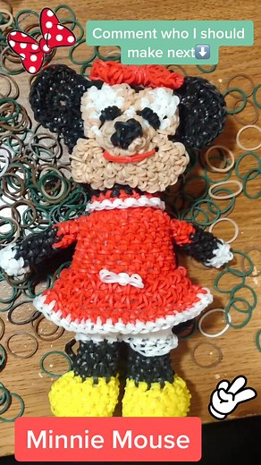 Minnie Mouse Rainbow Loom Charm Tutorial