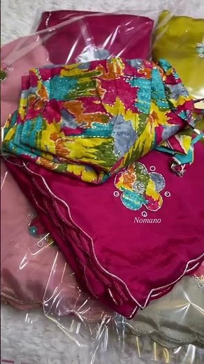 Soft Chinon Silk- *Work*: Heavy Handwork Bangali Butta throughout the saree ₹1799 freeship m