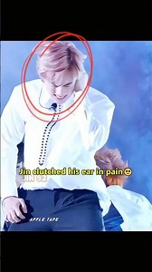Jin suffered a serious ear injury from fireworks!👂😭 #jin #kpop #shortvideo