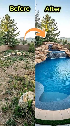 Building a Luxury Swimming Pool with a Stunning Waterfall 💦