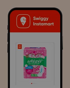 No more running out! Get your sanitary pads delivered right to your door with Instamart. 🚪💖 | Swiggy Instamart