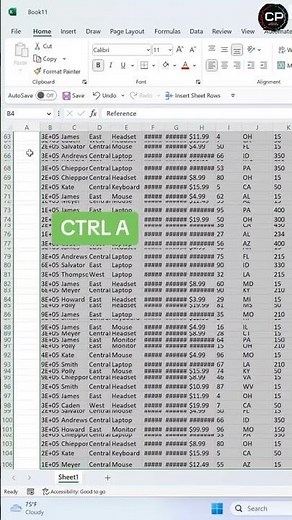 Give Space or Width Between Row and Column in Excel 🙌👌#excel