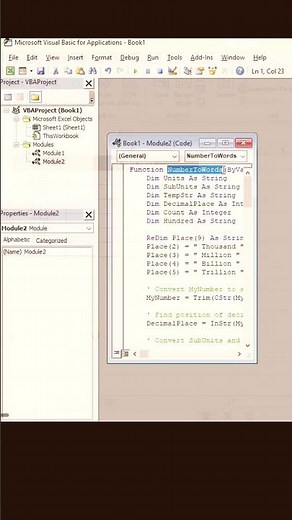 Excel Magic: Convert Numbers to Words Instantly - Simple VBA Trick! 🔥 #SpreadsheetMagic #Excel
